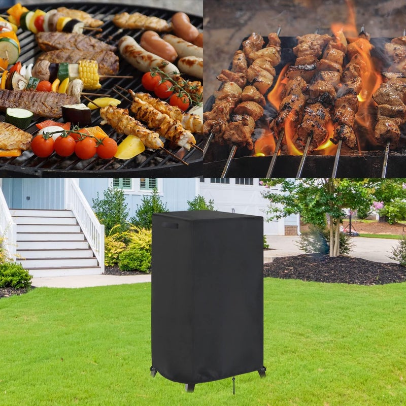 Aidetech Smoker Cover Fit for Cuisinart Smoker, Waterproof Outdoor Grill Smoker Covers,Black (21" L x 21" W x 44" H) - Image 5